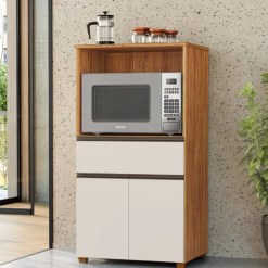 Balcao Micro Ondas Noruega 2 Portas 1 Gaveta Rud Rack 75998