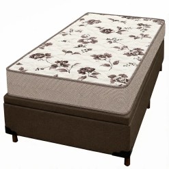 Base Bau Em Corino Com Colchao Physical Mega Resistente Solteiro 88x188x58cm Ortobom Marrom 16230