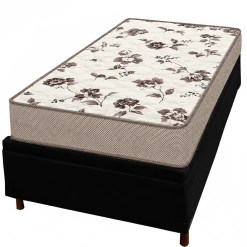 Base Bau Em Corino Com Colchao Physical Mega Resistente Solteiro 88x188x58cm Ortobom Preto 59334