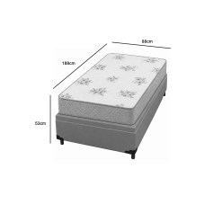 Base Bau Em Corino Com Colchao Physical Super Resistente Solteiro 88x188x53cm Ortobom 87987