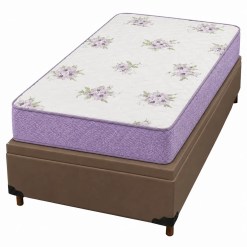 Base Bau Em Corino Com Colchao Physical Super Resistente Solteiro 88x188x53cm Ortobom Marrom 24841