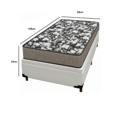 Base Bau Em Corino Com Colchao Physical Ultra Resistente Solteiro 53x188x88cm Ortobom 77346