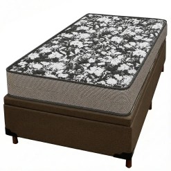 Base Bau Em Corino Com Colchao Physical Ultra Resistente Solteiro 53x188x88cm Ortobom Marrom 72008