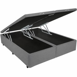 Base Bipartida Bau King Em Corino Universal 41x203x193 Blindado Cinza 51910