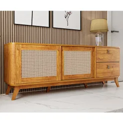 Buffet Imperatore Imperador 180cm Com 2 Portas 2 Gavetas E Pes Retro Viero 33033