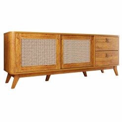 Buffet Imperatore Imperador 180cm Com 2 Portas 2 Gavetas E Pes Retro Viero Mel 31703