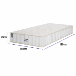 Colchao Miami Solteirao Com Molas Ensacadas 26x198x108 Sealy 89423