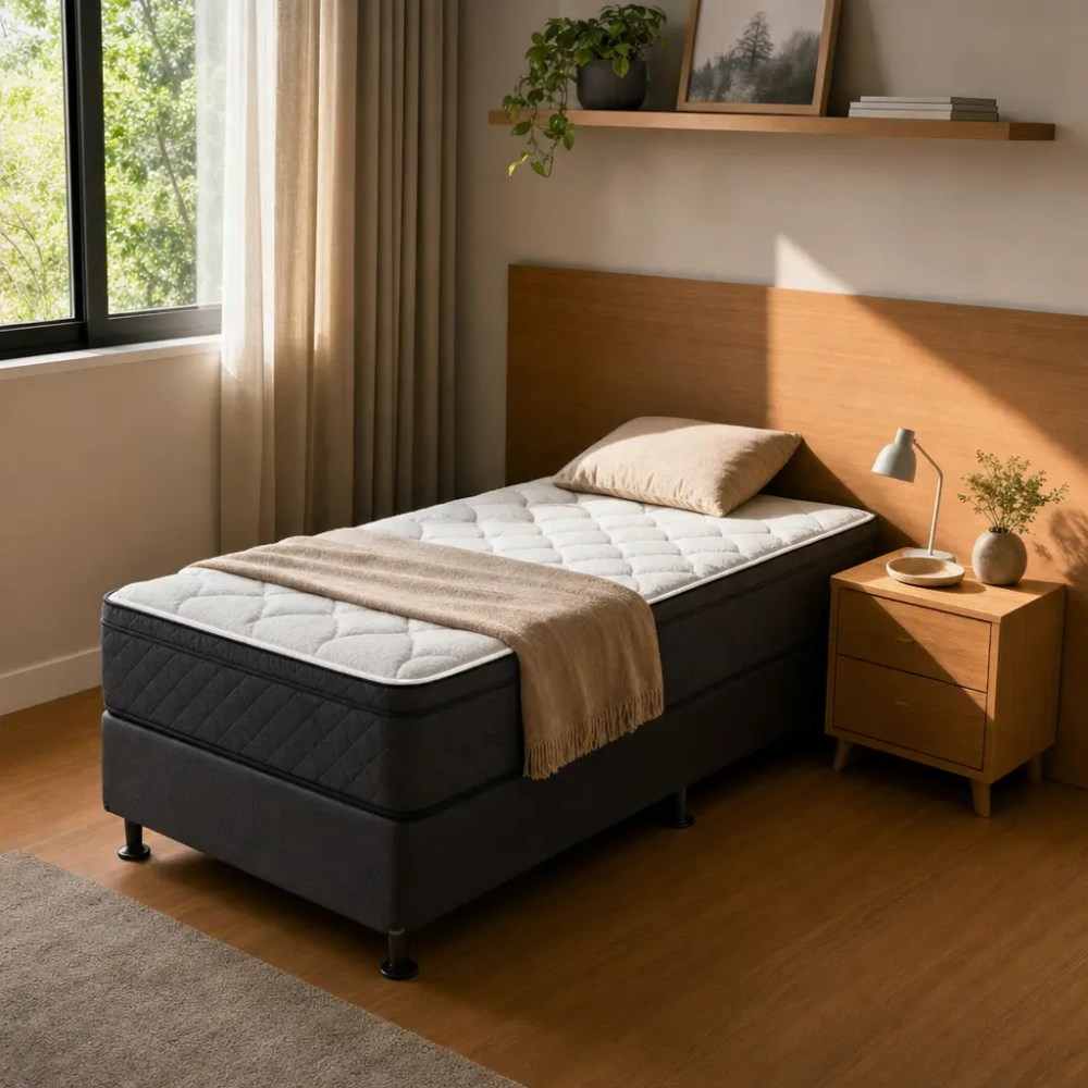 Como escolher cama box solteiro altura e tamanho para caber no quarto