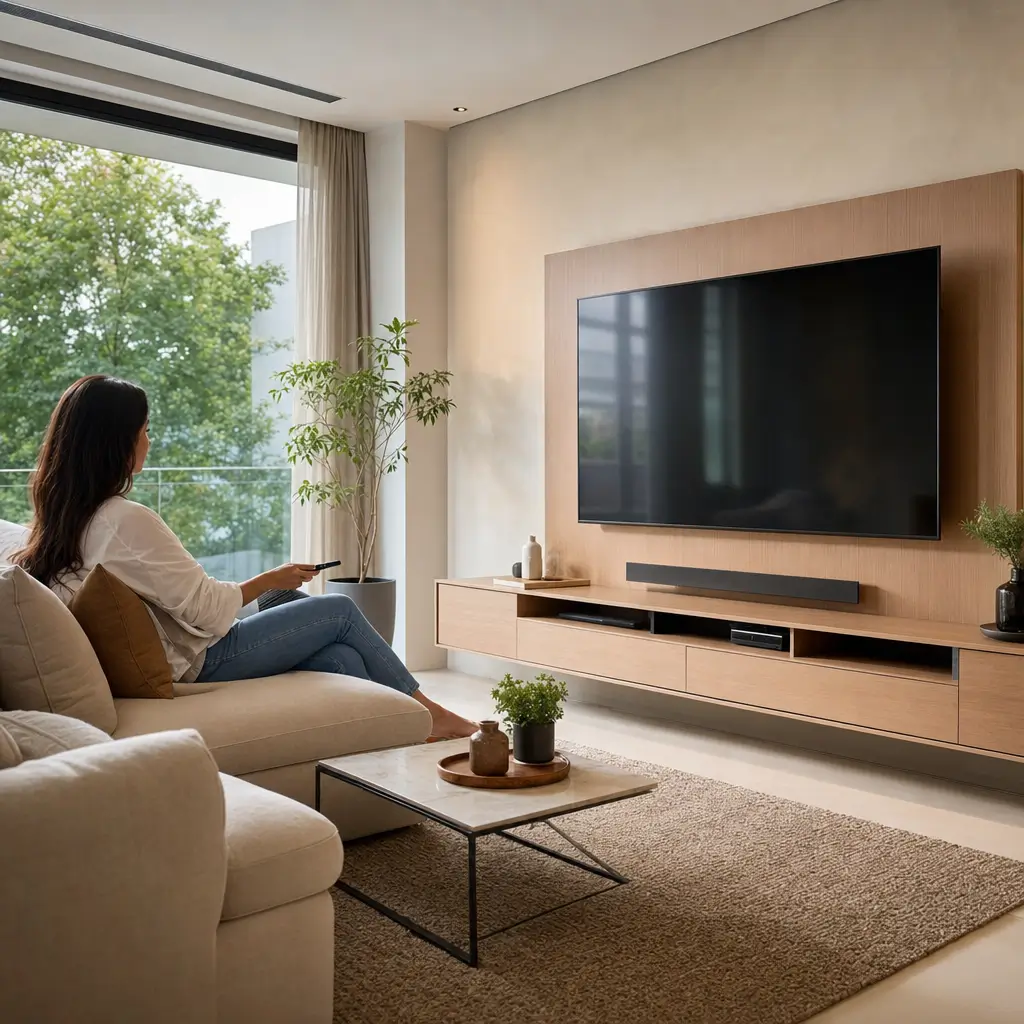 Como escolher painel de TV: altura e medidas painel com TV na sala