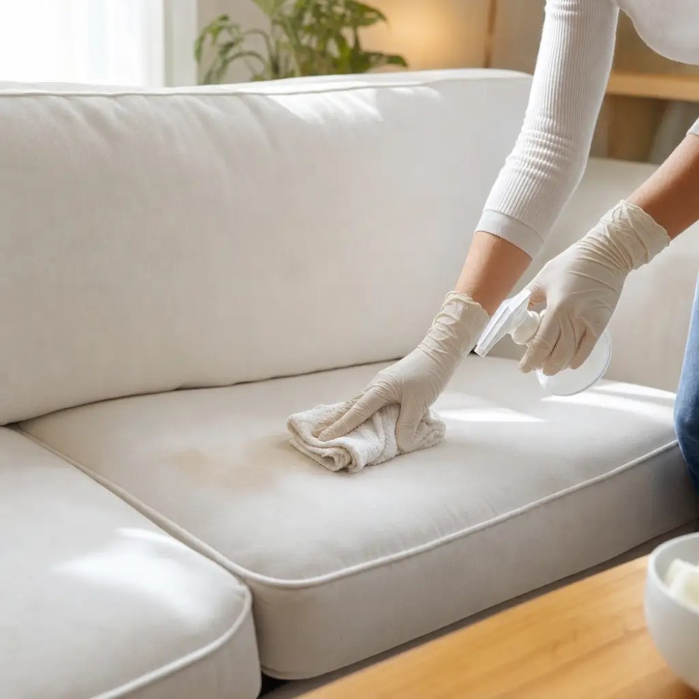 Como limpar sofá branco: sem amassar e sem encardir