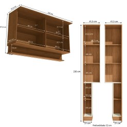 Conjunto Modulado K001 Com 12 Portas 4 Pecas Kappesberg 37296