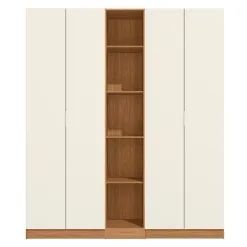 Conjunto Modulado K008 Com 4 Portas 4 Gavetas 3 Pecas Kappesberg Canela Off White 60005