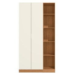 Conjunto Modulado K009 Com 2 Portas 2 Gavetas 2 Pecas Kappesberg Canela Off White 70836