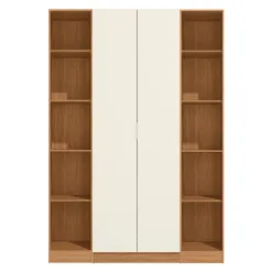 Conjunto Modulado K010 Com 2 Portas 2 Gavetas 3 Pecas Kappesberg Canela Off White 95321