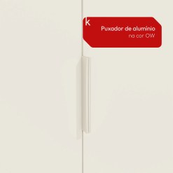 Conjunto Modulado K011 Com 4 Portas Sendo 2 Em Vidro E 4 Gavetas 3 Pecas Kappesberg 29541