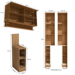 Conjunto Modulado K013 Com 8 Portas 5 Pecas Kappesberg 56506