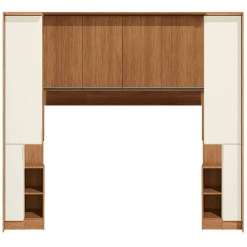 Conjunto Modulado K013 Com 8 Portas 5 Pecas Kappesberg Canela Off White 98839