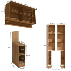 Conjunto Modulado K015 Com 12 Portas 6 Pecas Kappesberg 14238