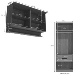 Conjunto Modulado K020 Com 4 Portas 4 Gavetas 3 Pecas Kappesberg 89423