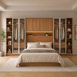 Conjunto Modulado K029 Com 8 Portas Sendo 4 Em Vidro E 4 Gavetas 6 Pecas Kappesberg 96409