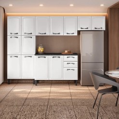 Cozinha New Premium Completa 4 Pecas 14 Portas 2 Gavetas Itatiaia 82589