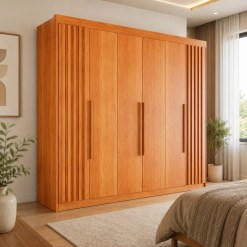 Guarda Roupa Granada Casal 6 Portas 6 Gavetas Ripado Salleto 81229