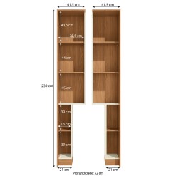 Guarda Roupa Par De Torre Alta T800 Modulo 4 Portas Kappesberg 20534
