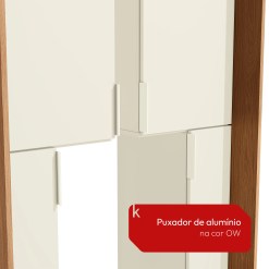 Guarda Roupa Par De Torre Alta T800 Modulo 4 Portas Kappesberg 22899
