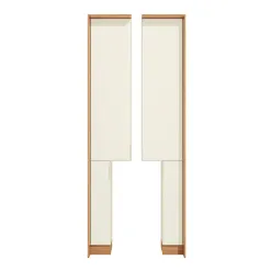 Guarda Roupa Par De Torre Alta T800 Modulo 4 Portas Kappesberg Canela Off White 28592