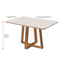 Mesa Atlanta 120x90cm Minas Plac 12349