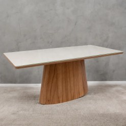 Mesa Barcelona 180x90cm Com Vidro Minas Plac 32351