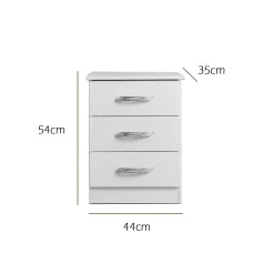 Mesa De Cabeceira Leme Com 3 Gavetas Primicias 69560