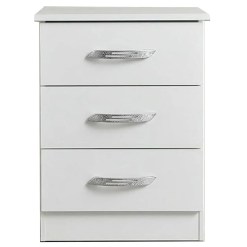 Mesa De Cabeceira Leme Com 3 Gavetas Primicias Branco 53767