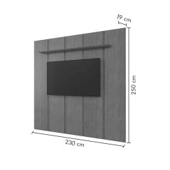 Painel Dominus 230cm Para Tv Ate 75 Polegadas Ripado Mavaular 13252