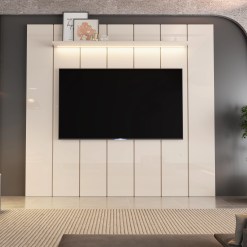 Painel Lumi 220cm Com Led Para Tv Ate 75 Polegadas Ripado Edn 38022