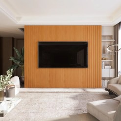 Painel Sierra 220cm Para Tv Ate 75 Polegadas Ripado Giga 35943