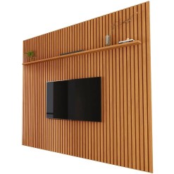 Painel Sierra 220cm Para Tv Ate 75 Polegadas Ripado Giga Nature 38221