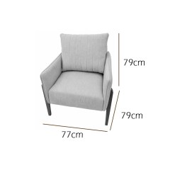 Poltrona Orion Em Linho Com Almofada Solta House Decor 11069