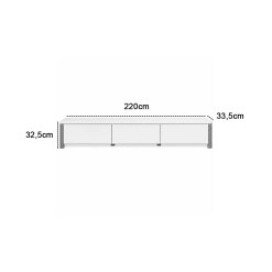 Rack Monaco 220cm Para Tv Ate 72 Polegadas 3 Gavetas Giga 53738