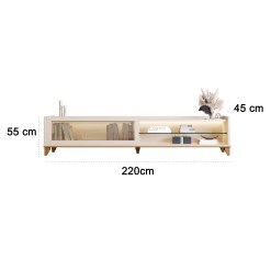Rack Vellaro 220cm Para Tv Ate 75 Polegadas 1 Porta De Vidro Edn 39370
