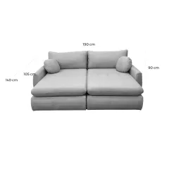 Sofa Cama Amaranto 190cm Em Linho 3 Lugares Retratil Innove 21879