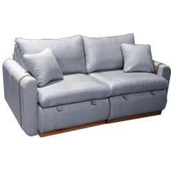 Sofa Cama Canada Em Linho 190cm Retratil 3 Lugares Plena Cinza 73607
