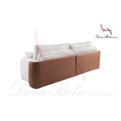 Sofa Cama Organ Em Linhao 230cm Com Molas Ensacadas Retratil 4 Lugares Dora Bela 18599