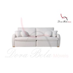 Sofa Cama Organ Em Linhao 230cm Com Molas Ensacadas Retratil 4 Lugares Dora Bela 29906
