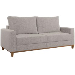 Sofa Felicia Em Linhao 2 Lugares Com Almofadas Soltas 180cm Viero Bege 15120
