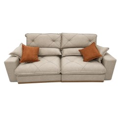 Sofa Gran Best Em Linho 4 Lugares Retratil E Reclinavel 250cm Aifos Bege 18764