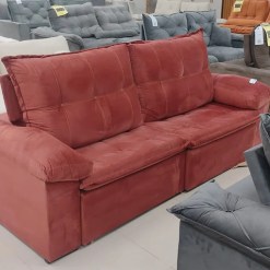 Sofa Mexico 4 Lugares Retratil E Reclinavel 250cm Tecido Veludo Le 77622