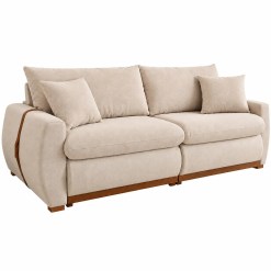 Sofa New Prime Em Linho 4 Lugares Retratil 230cm Bege 12366