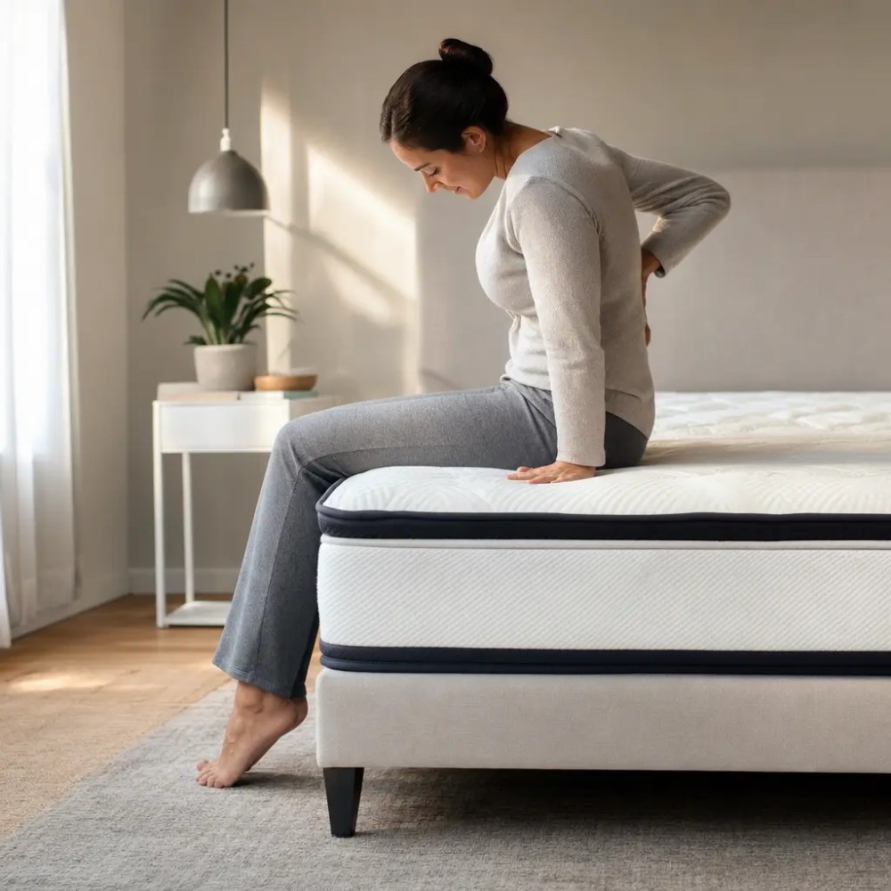 Altura ideal do colchão: quanto deve ser mulher levantando ao lado do colchão