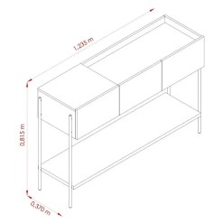 Aparador Porto 3 Portas Madetec 34856
